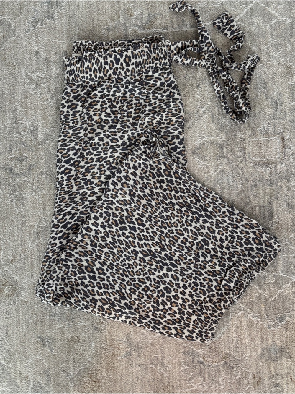 SOFT C&C California Leopard-Print Wide Leg Pants